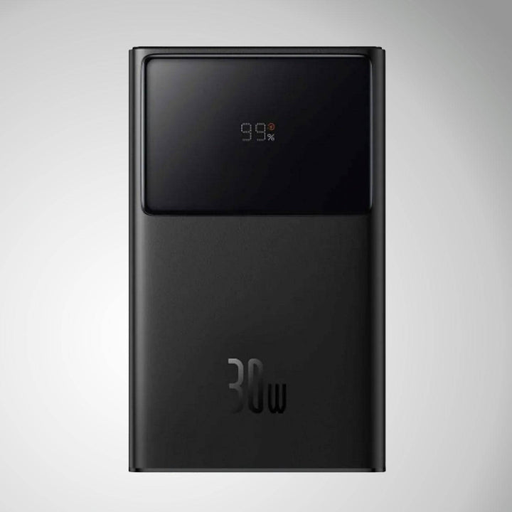 Power Bank de carga rápida con pantalla digital 10000mAh 30W Cluster Black Baseus Star-Lord（Con cable de carga Simple Series USB a Tipo-C 3A 0.3m Black） - Achorao