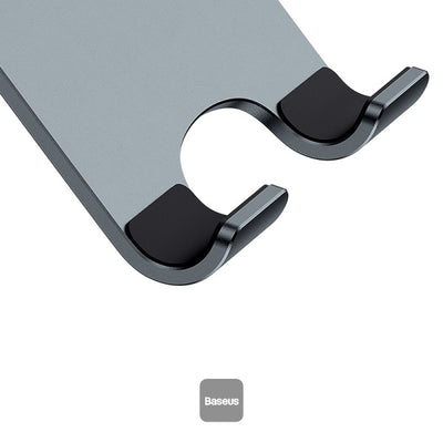 Soporte para celulares Baseus Biaxial Plegable Metal Gris - Achorao