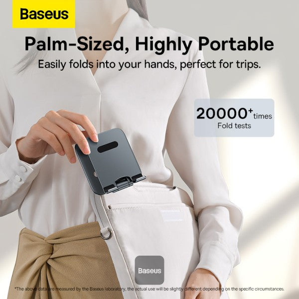 Soporte para celulares Baseus Biaxial Plegable Metal Gris - Achorao