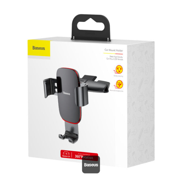 soporte premium para teléfono de automóvil con ranura para CD Baseus Metal Age Gravity Car Mount DEMO - Achorao