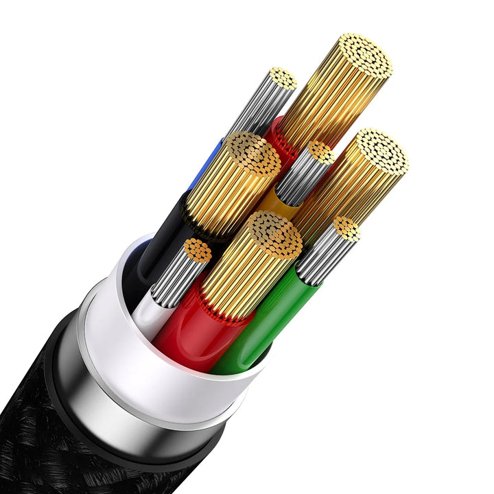 Baseus Flash Series Ⅱ Dos para tres Cable de carga U+C a M+L+C 100W - Achorao