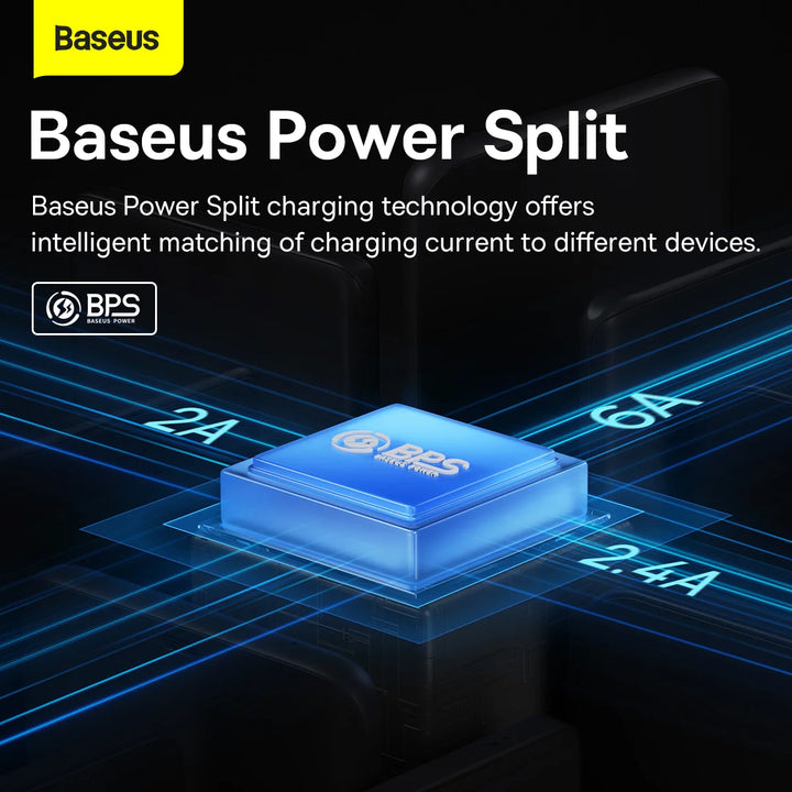 Baseus Flash Series Ⅱ Dos para tres Cable de carga U+C a M+L+C 100W - Achorao