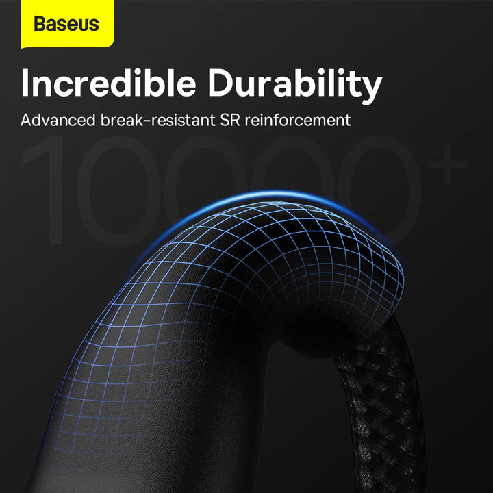 Baseus Flash Series Ⅱ Dos para tres Cable de carga U+C a M+L+C 100W - Achorao
