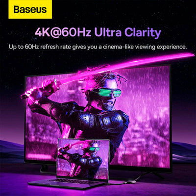 HDMI Switch con 1m Cable Cluster Black Baseus AirJoy Series 2-in-1 Bidireccional - Achorao