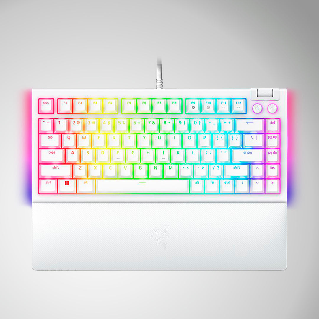 Teclado mecánico gamer RAZER Blackwidow V4 75% SWITCH ORANGE, HOT-SWAPPABLE 8000 HZ US CHROMA