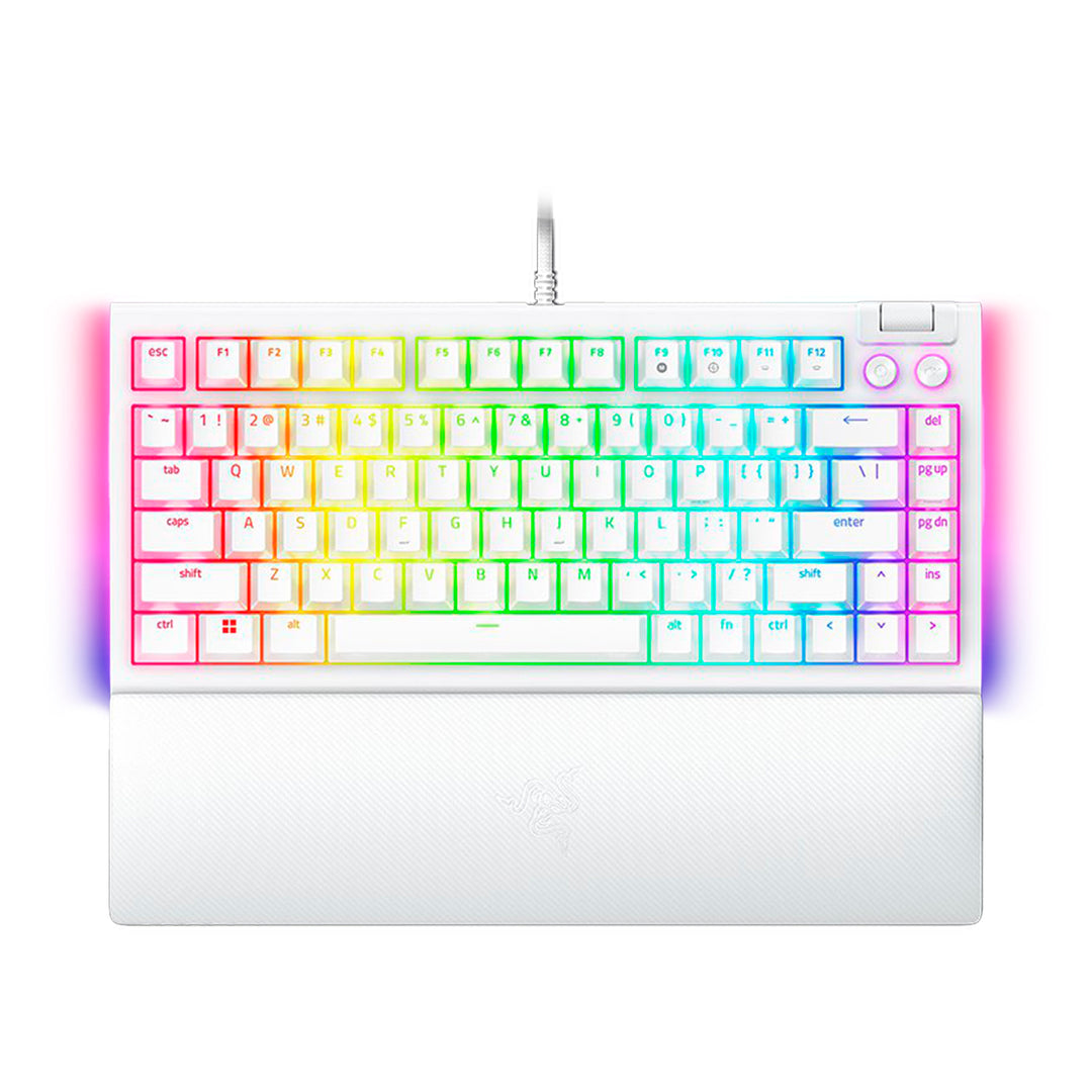 Teclado mecánico gamer RAZER Blackwidow V4 75% SWITCH ORANGE, HOT-SWAPPABLE 8000 HZ US CHROMA