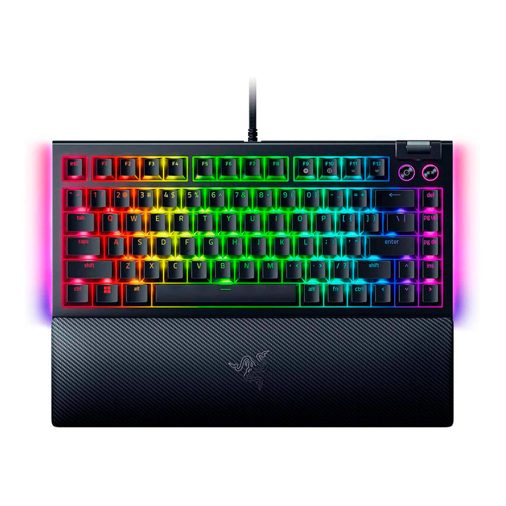Teclado mecánico gamer RAZER Blackwidow V4 75% SWITCH ORANGE, HOT-SWAPPABLE 8000 HZ US CHROMA