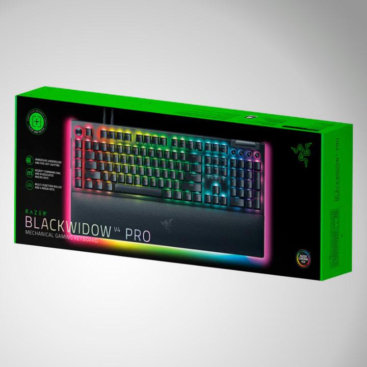 Teclado gamer Razer Blackwidow V4 Pro Yellow Switch US Chroma Black - Achorao
