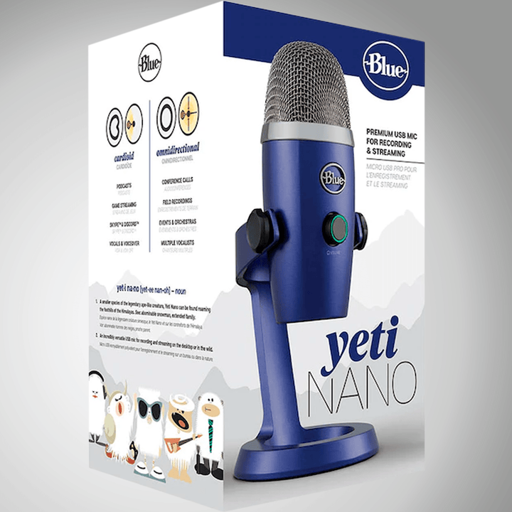 Micrófono Blue Yeti Nano Cardioide Omnidireccional USB - Achorao