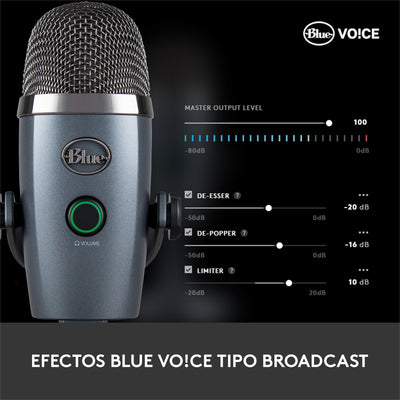 Micrófono Blue Yeti Nano Cardioide Omnidireccional USB - Achorao