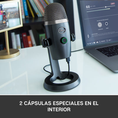 Micrófono Blue Yeti Nano Cardioide Omnidireccional USB - Achorao
