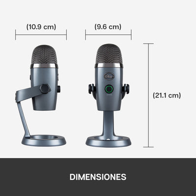 Micrófono Blue Yeti Nano Cardioide Omnidireccional USB - Achorao