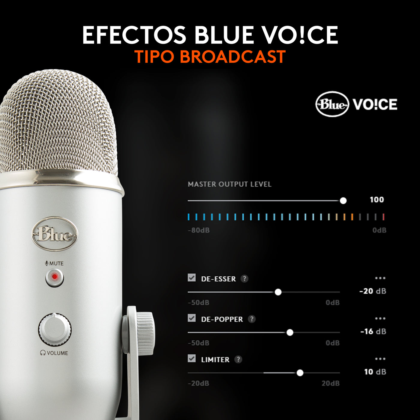Micrófono Profesional Blue Yeti USB Plug and Play - Achorao