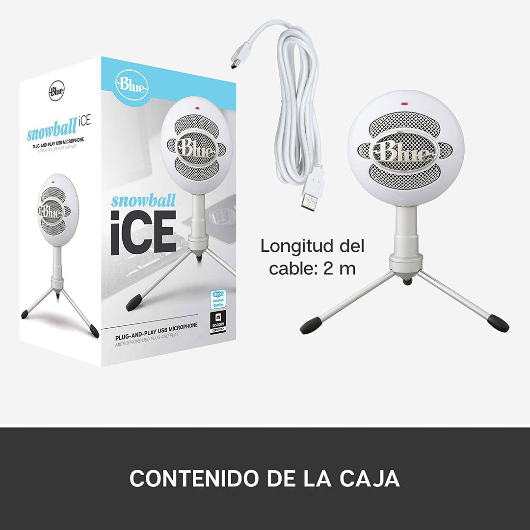 Micrófono Blue Snowball Ice Cardioide USB Plug and Play Black - Achorao