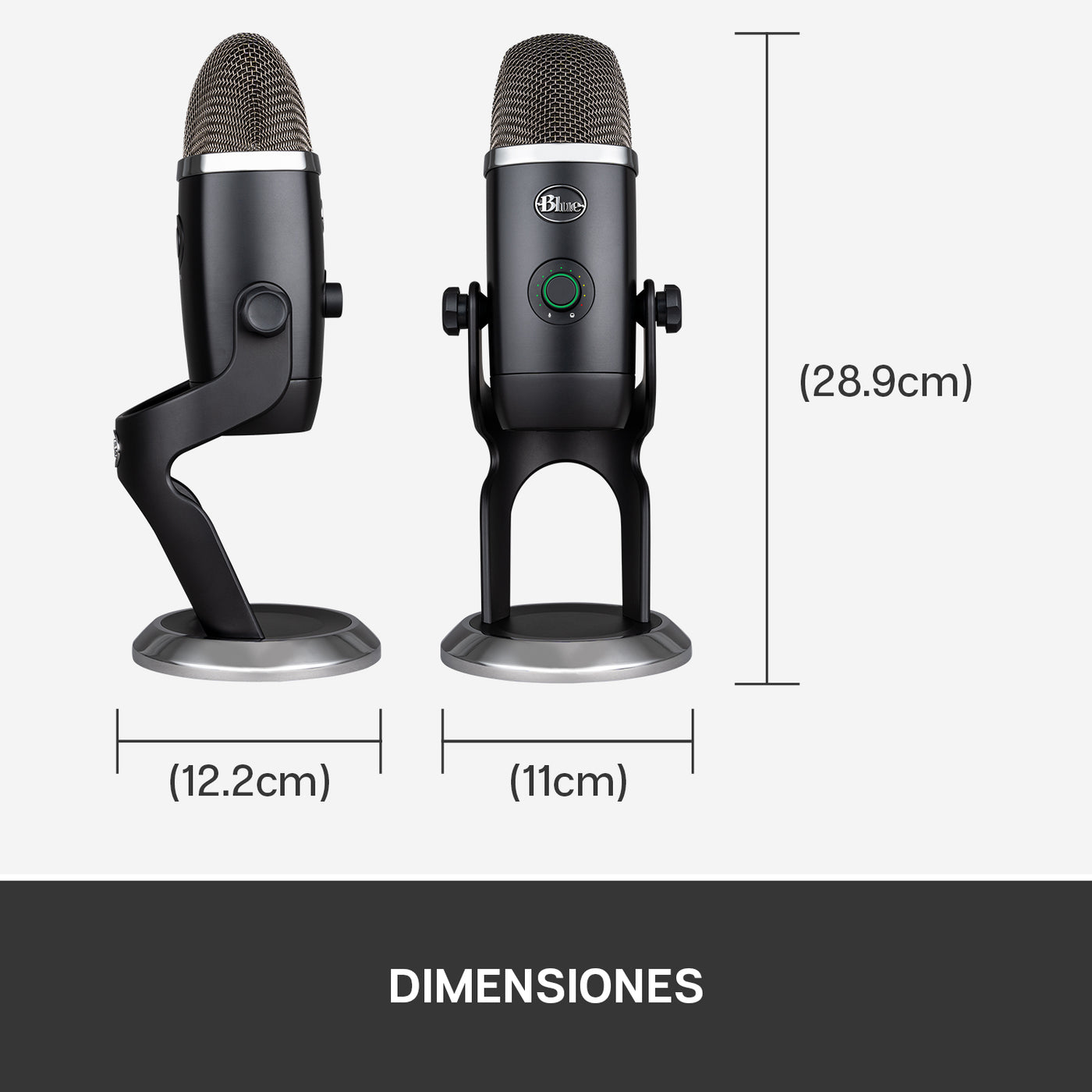 Micrófono Blue Yeti X USB Plug and Play / 4 patrones polares - Achorao