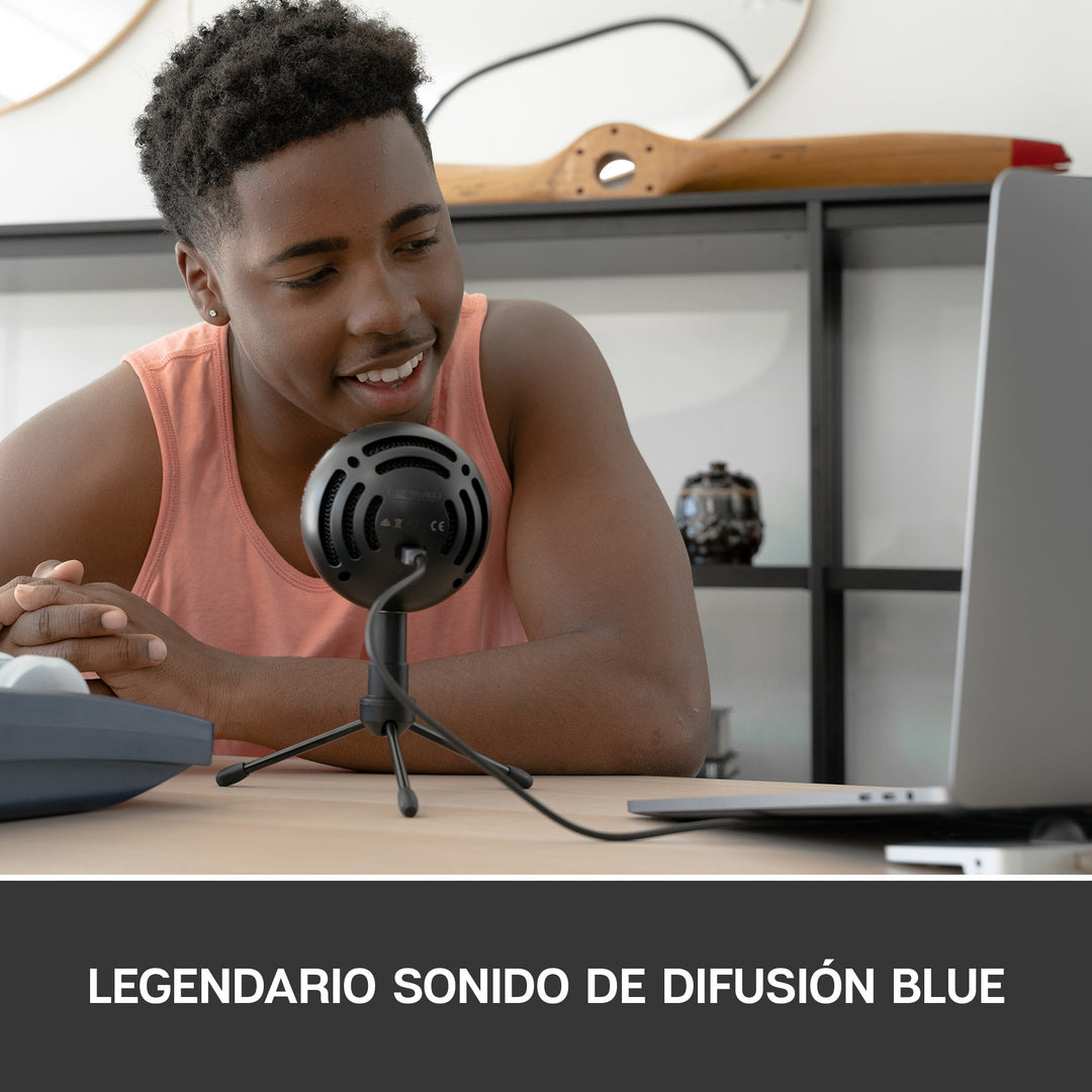 Micrófono Blue Snowball Ice Cardioide USB Plug and Play Black - Achorao