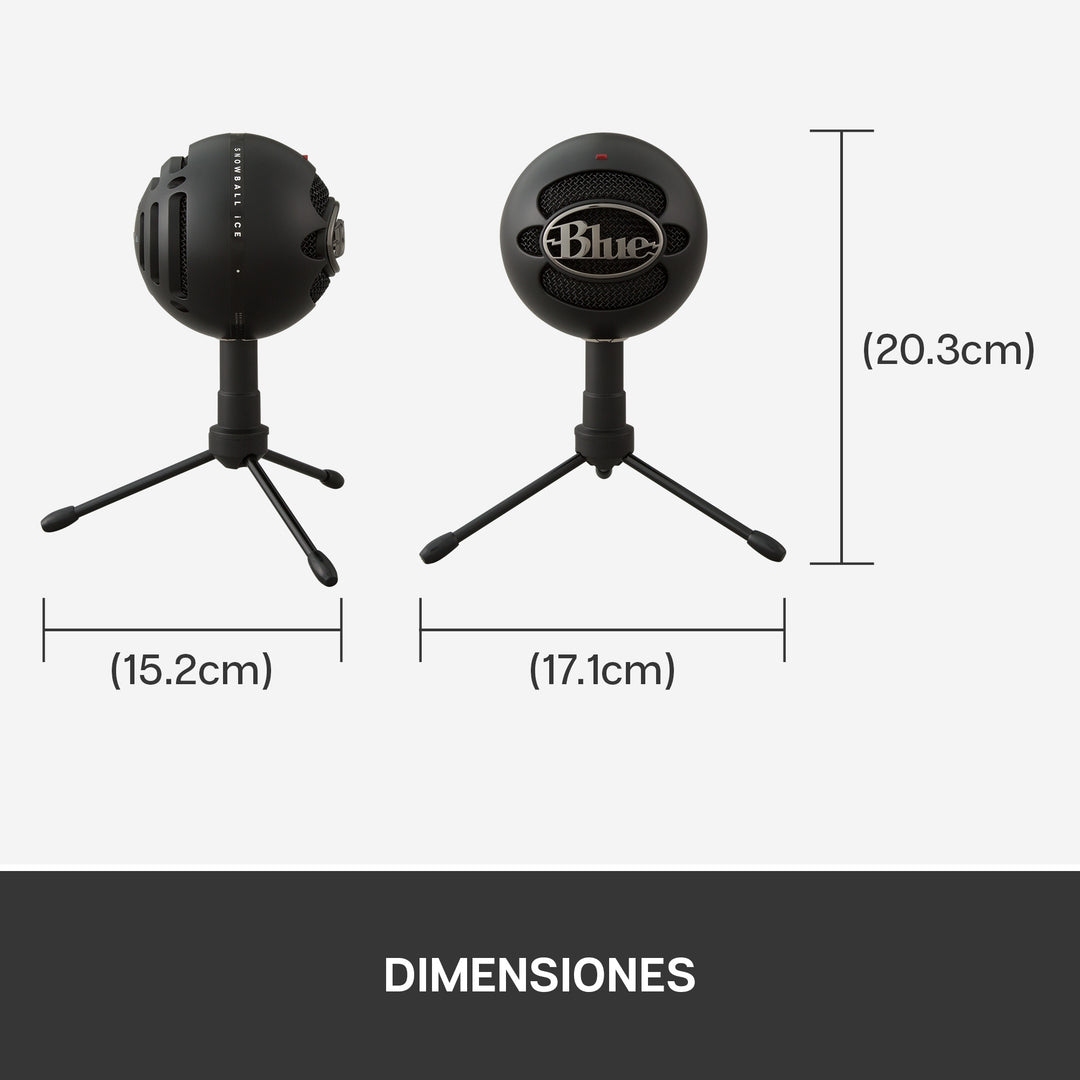Micrófono Blue Snowball Ice Cardioide USB Plug and Play Black - Achorao