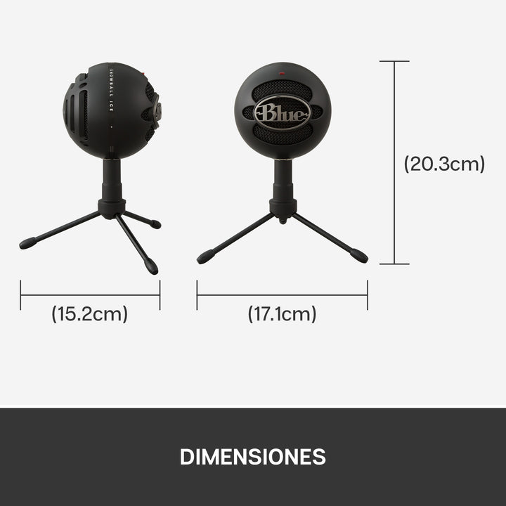 Micrófono Blue Snowball Ice Cardioide USB Plug and Play Black - Achorao