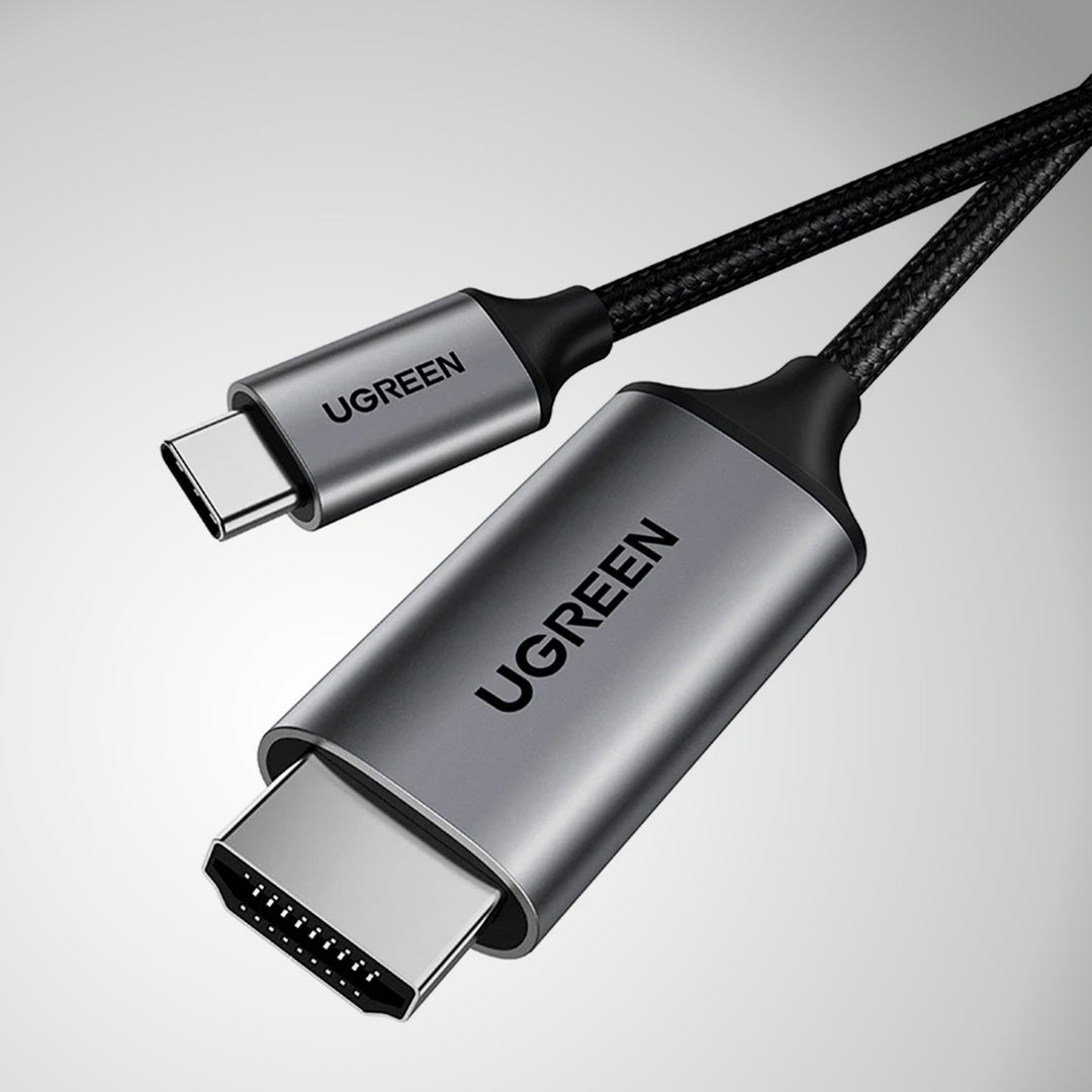 Cable USB-C a HDMI UGREEN Male to Male con carcasa de aluminio 1.5m (Gray Black) 50570 MM142