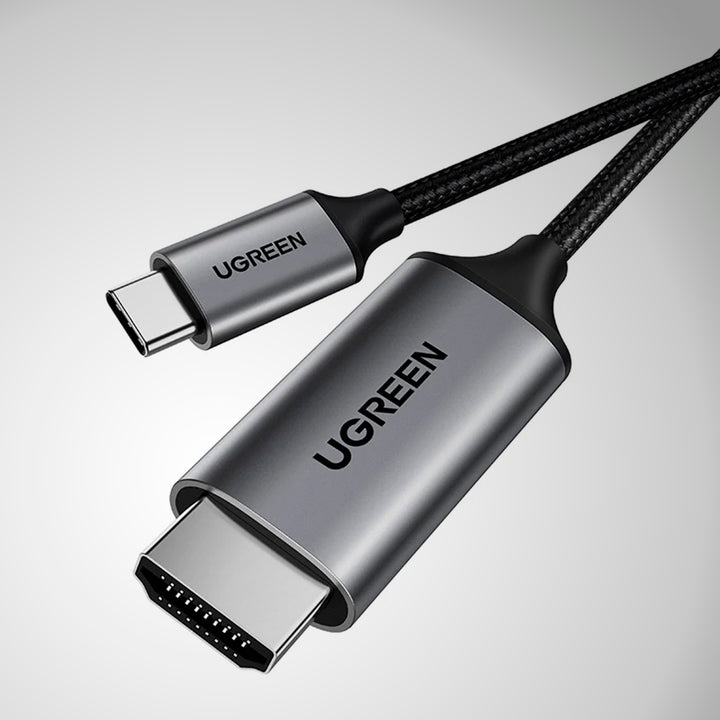 Cable USB-C a HDMI UGREEN Male to Male con carcasa de aluminio 1.5m (Gray Black) 50570 MM142