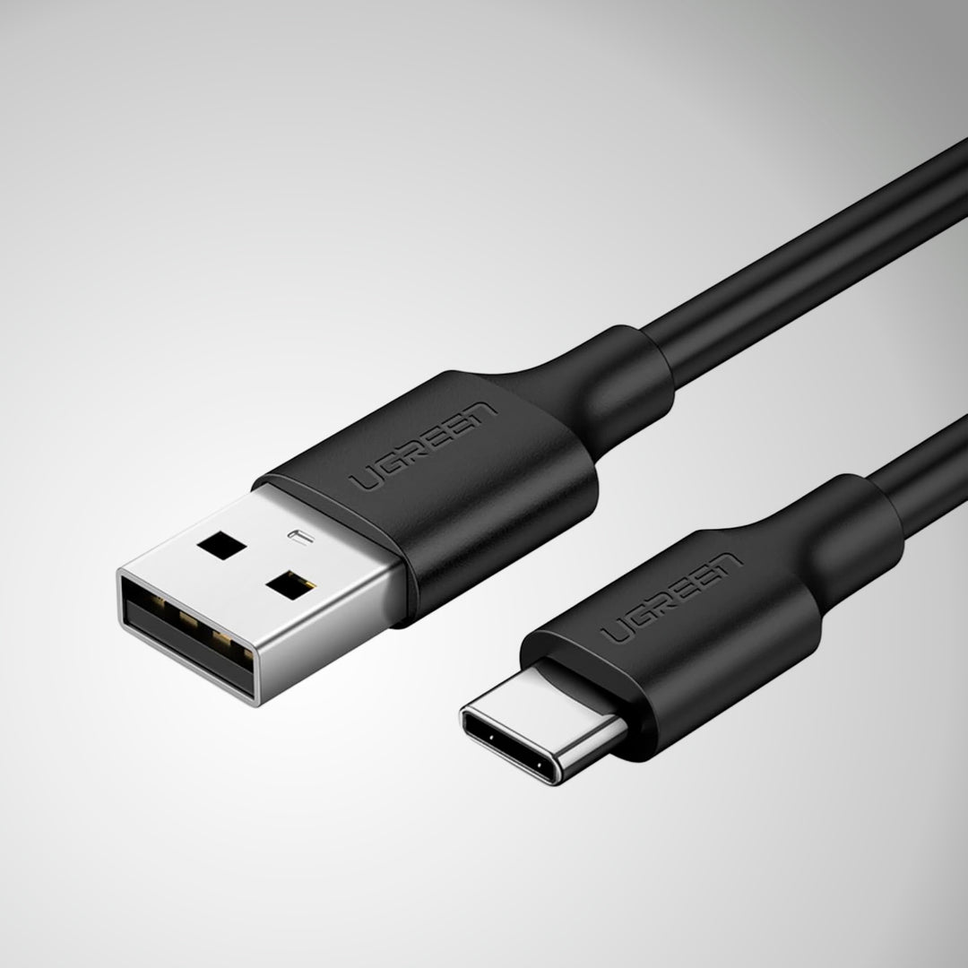 Cable UGREEN USB-A 2.0 a USB-C Niquelado (Negro) US287