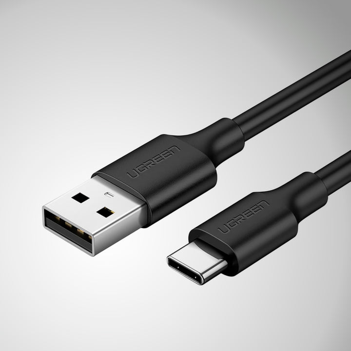 Cable UGREEN USB-A 2.0 a USB-C Niquelado (Negro) US287