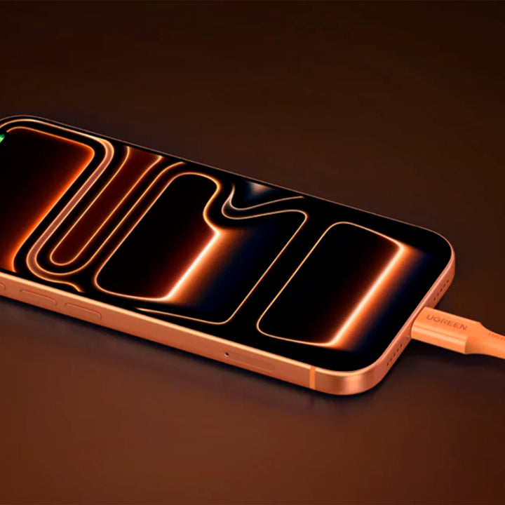 Cable UGREEN USB-C a USB-C PD Fast Charging Braided 5A Max, Orange L502