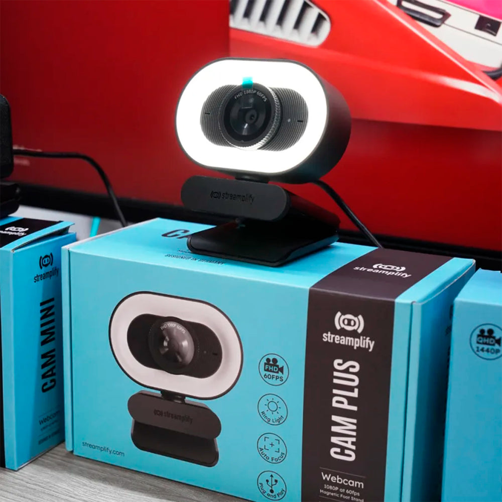 Cámara web Streamplify Cam Plus, Full HD, 2 MP, 60 fps - Achorao