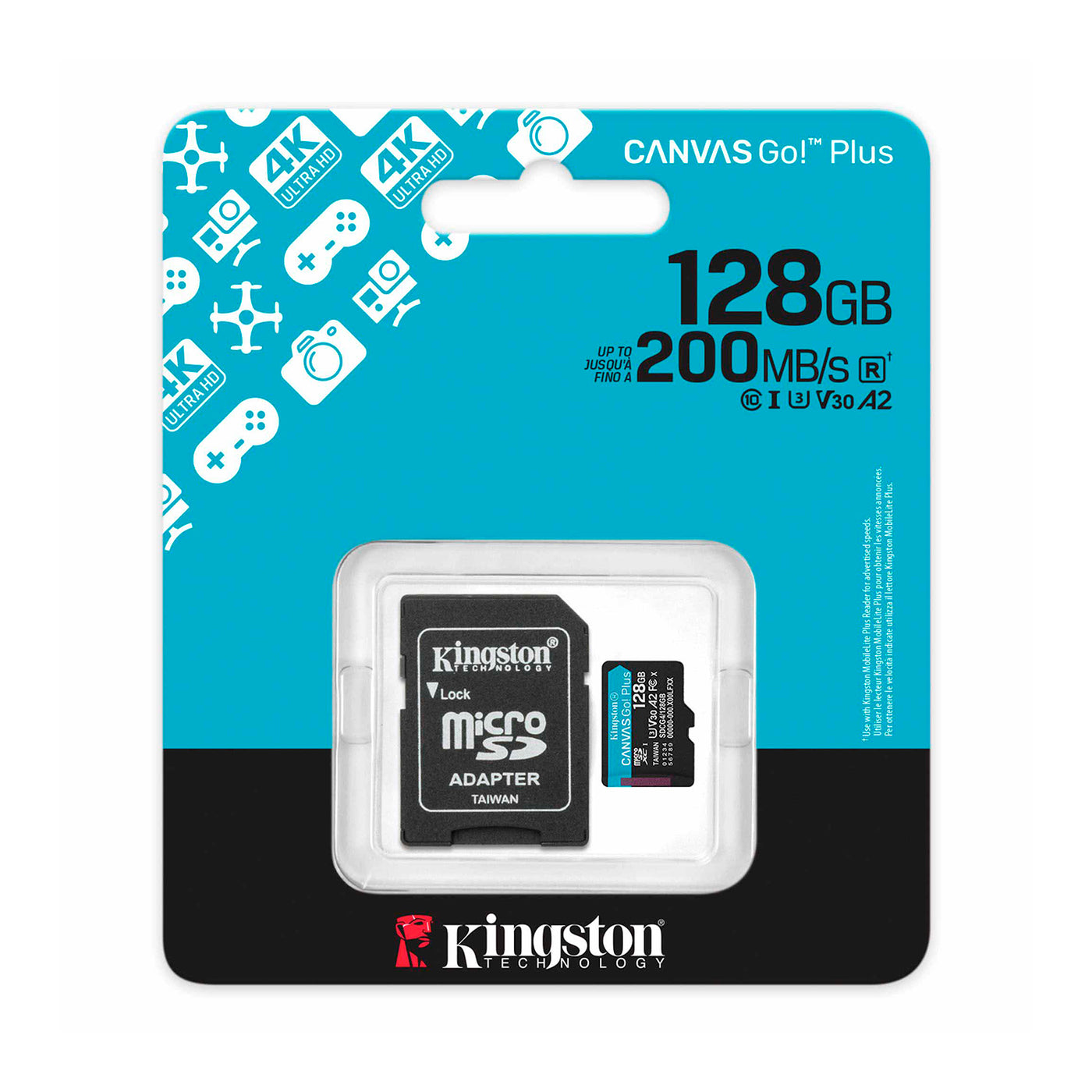 Memoria Flash MicroSD Kingston Canvas Go! Plus Con Adapatador SD - Achorao