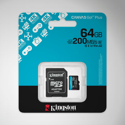 Memoria Flash MicroSD Kingston Canvas Go! Plus Con Adapatador SD - Achorao