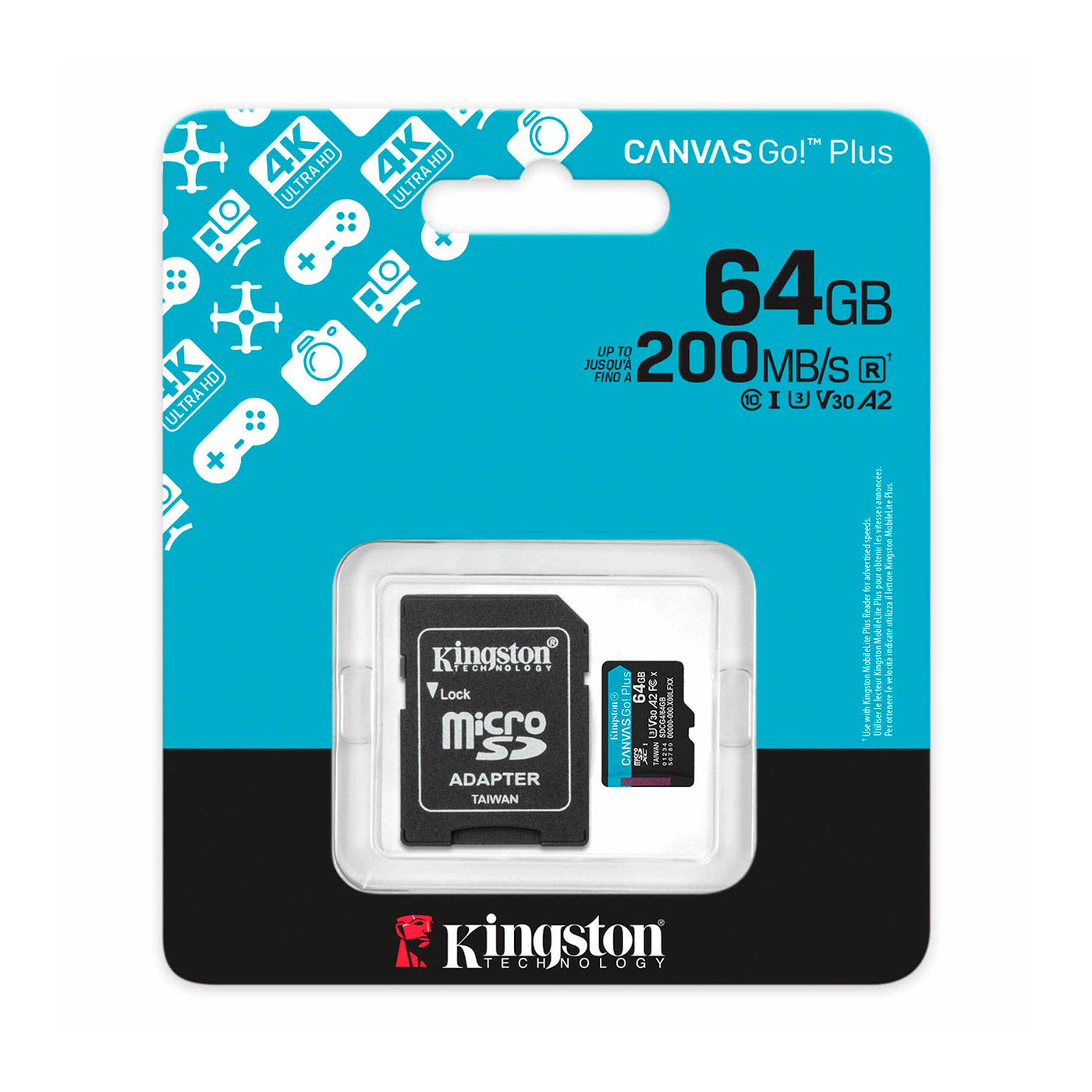 Memoria Flash MicroSD Kingston Canvas Go! Plus Con Adapatador SD - Achorao
