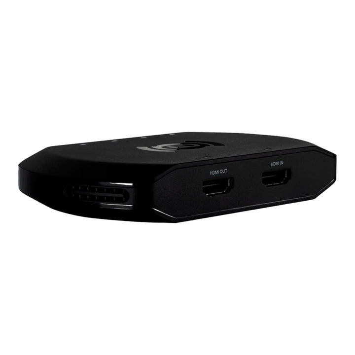 Capturadora de video Streamplify Capture 4K30 USB 3.0 negra, vista frontal y diseño compacto
