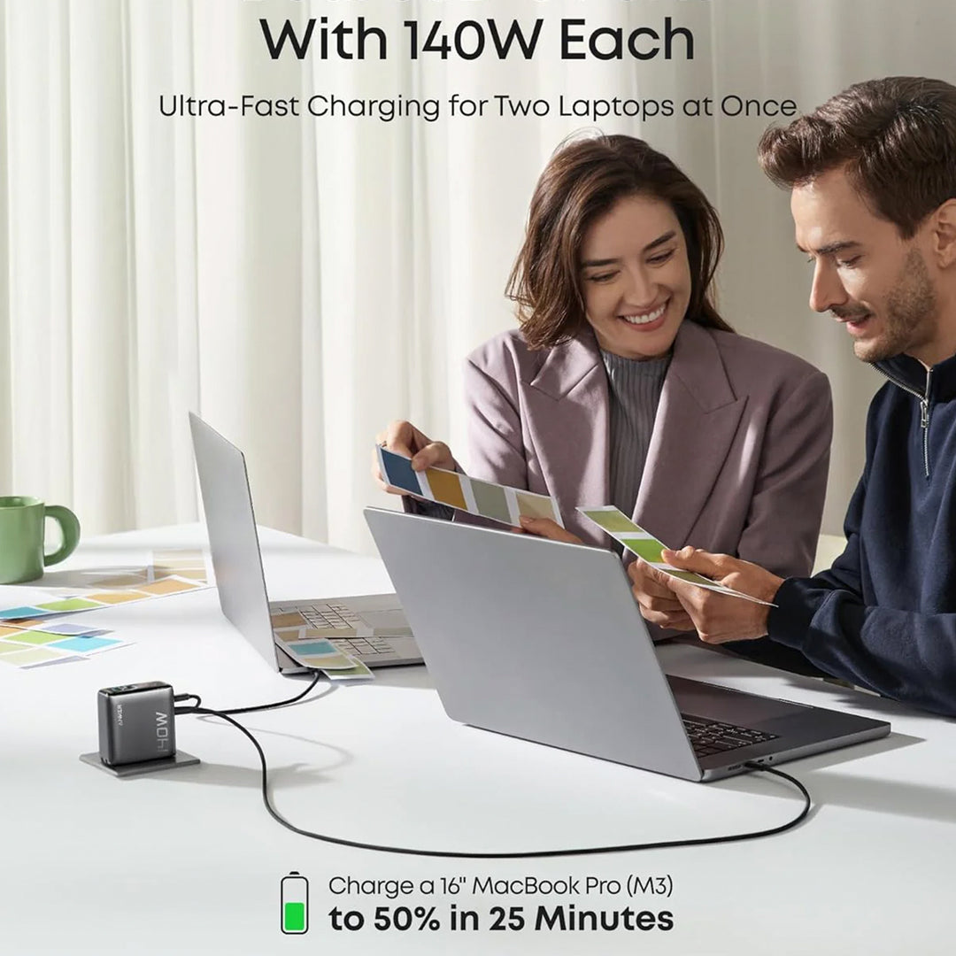 Cargador Anker (140W, 4-Port, PD 3.1) Con Cable USB-C