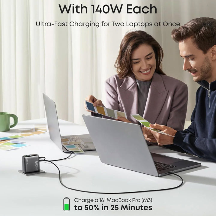 Cargador Anker (140W, 4-Port, PD 3.1) Con Cable USB-C
