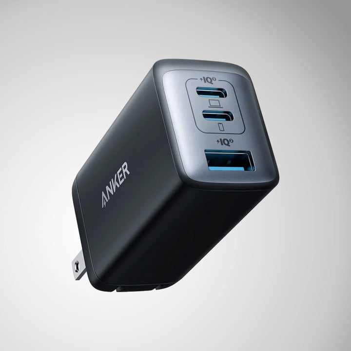 Cargador de Pared Anker Atom II 65W 3 Puertos (2 USB-C + 1 USB-A) GaN II Negro