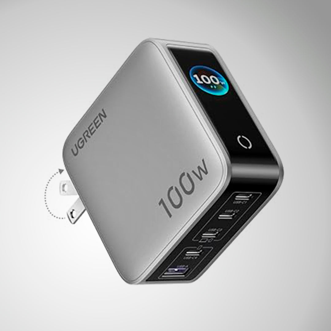 Cubo de Carga Ugreen 100W 5 Puertos, Nexode Pro, X773 Smart Display US - Achorao