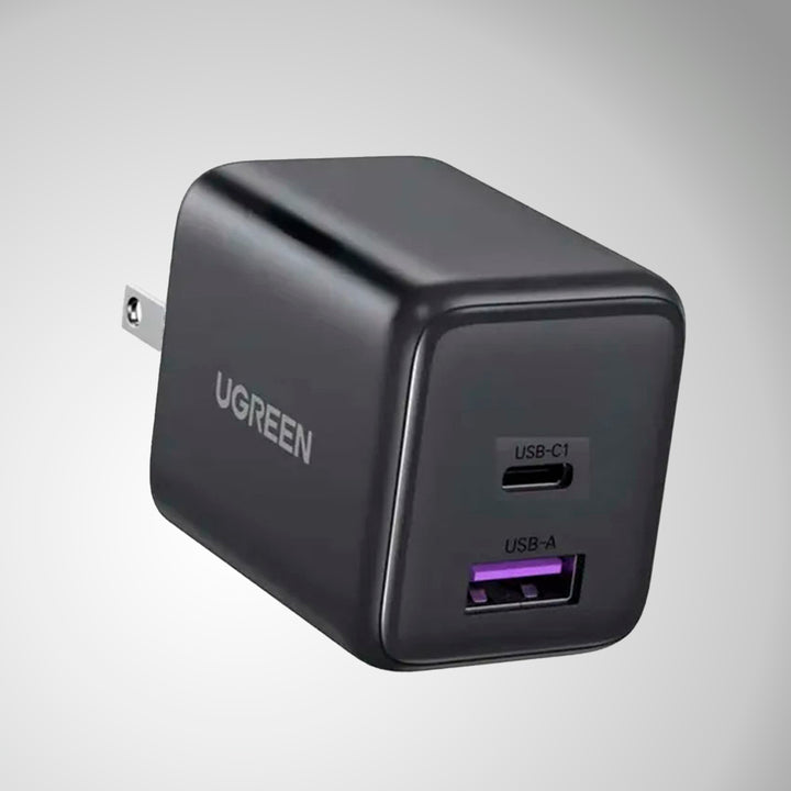 Cargador UGREEN X516, 30 W, 2 puertos, gris espacial - Achorao