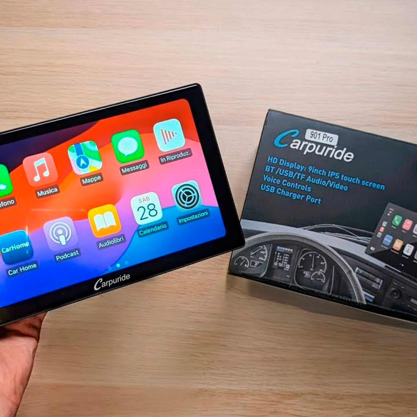 Demo HD Display - Pantalla tàctil portátil Carpuride 901 pro 9" BT/USB/Audio/Video - Achorao