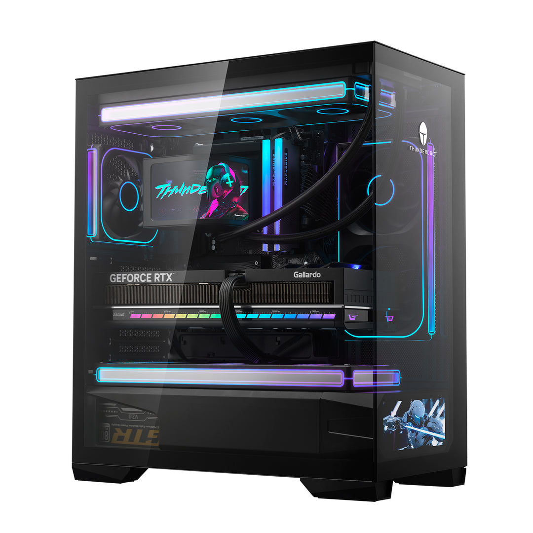Case THUNDEROBOT Blackwarrior RAINBOW, ATX - Achorao