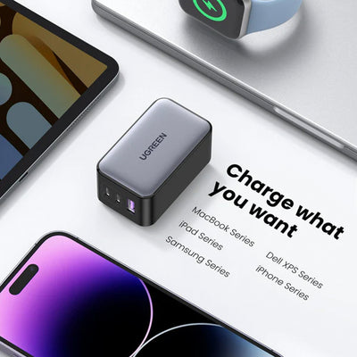 Cargador rápido UGREEN Nexode GaN de 65 W (2C1A) CD244 - Achorao