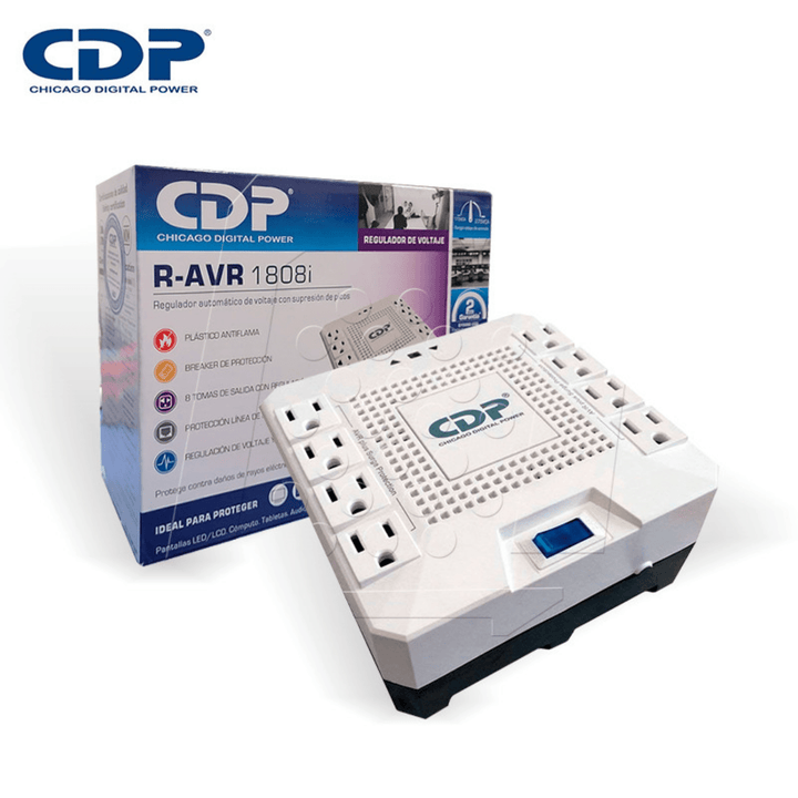 Estabilizador Cdp R-Avr1808i 1800VA/1000W 8 SALIDAS - Achorao