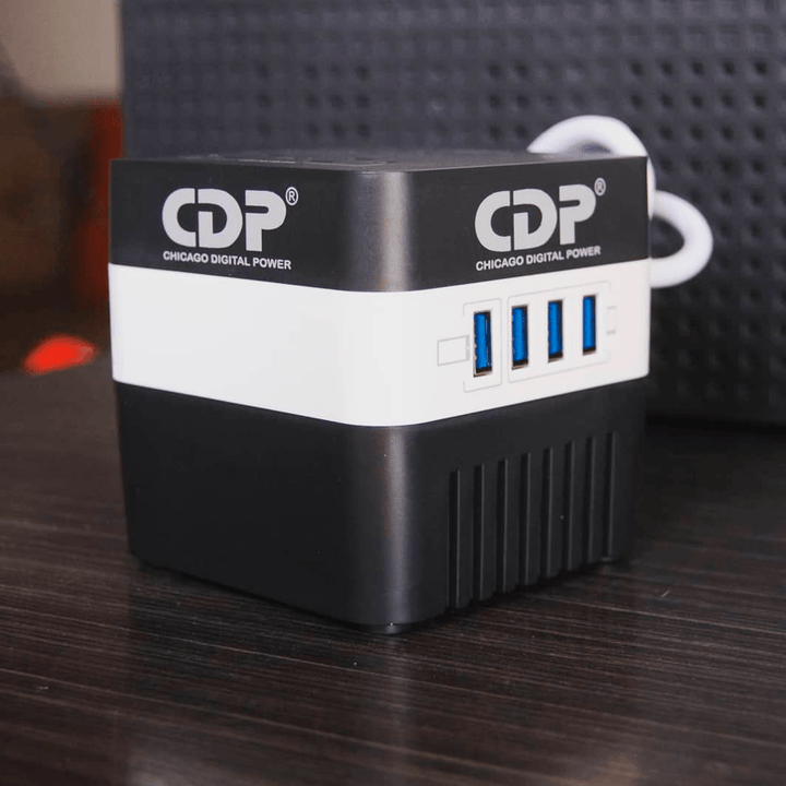 Estabilizador Cdp Ru-avr604i 600va/300W 4 Tomas 4 Puertos Usb - Achorao