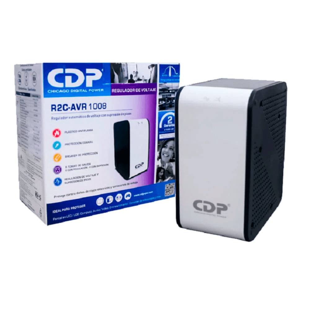 Estabilizador Cdp R2c-avr1008i 1000va/500w 8 Salidas - Achorao