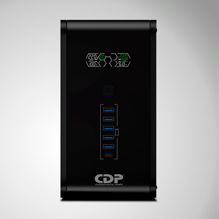 UPS Interactivo CDP R-SMART 1210I 1200VA/720W/ 10 SALIDAS / 5 PORT USB-A - Achorao