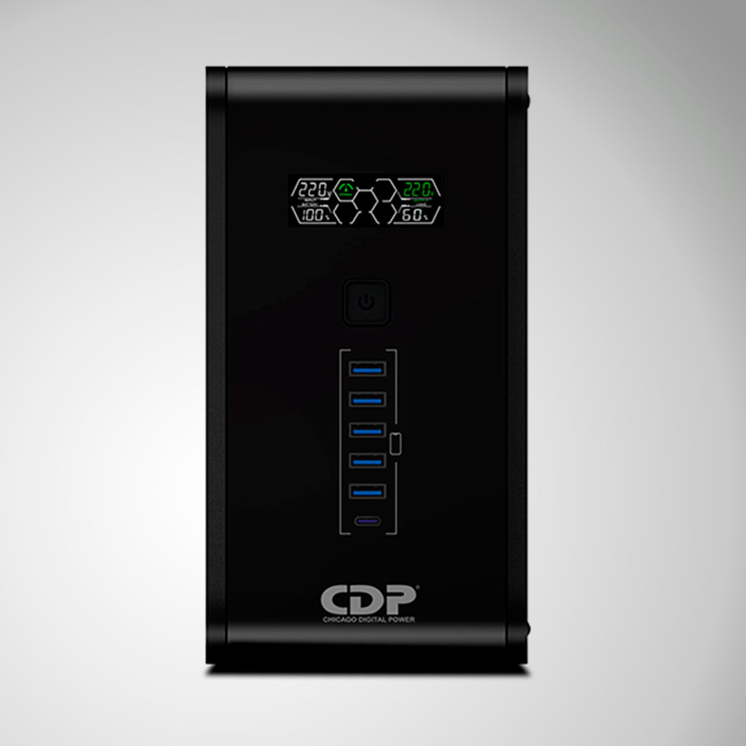 UPS Interactivo CDP R-SMART 1510I 1500VA/900W/ 10 SALIDAS / 5 PORT USB-A - Achorao