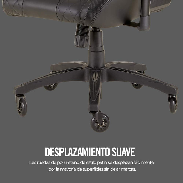 Silla Gamer Corsair T1 Race Diseño inspirado en las carreras – Cómodo exterior de polipiel – Construcción de acero – Apoyabrazos 4D - Achorao