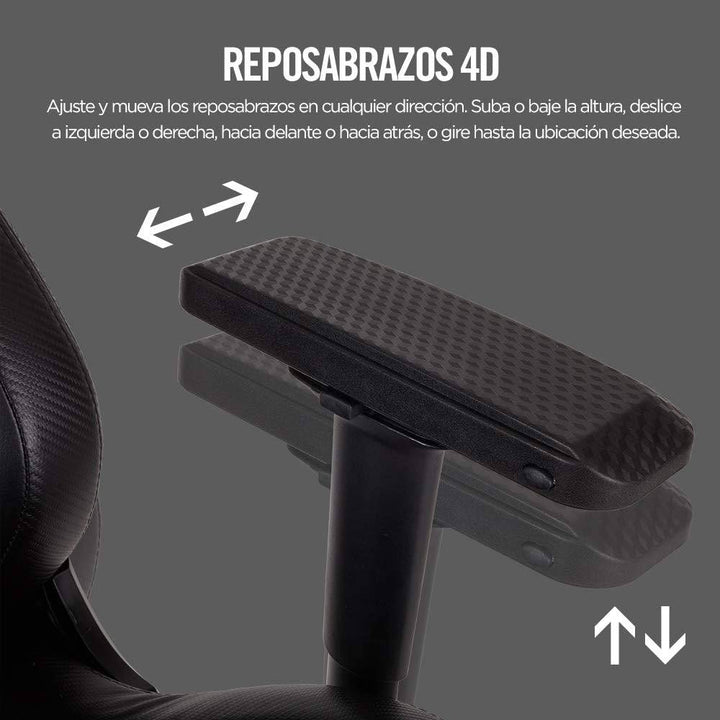 Silla Gamer Corsair T1 Race Diseño inspirado en las carreras – Cómodo exterior de polipiel – Construcción de acero – Apoyabrazos 4D - Achorao