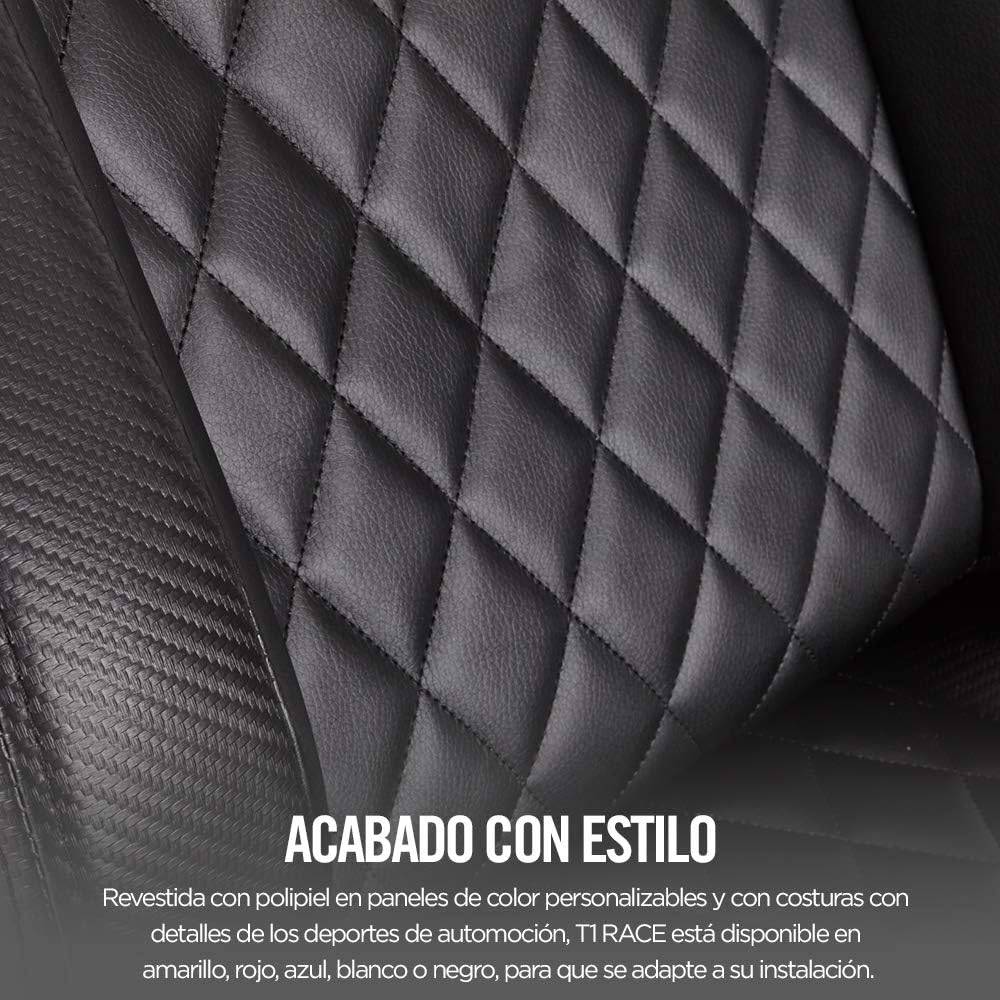 Silla Gamer Corsair T1 Race Diseño inspirado en las carreras – Cómodo exterior de polipiel – Construcción de acero – Apoyabrazos 4D - Achorao