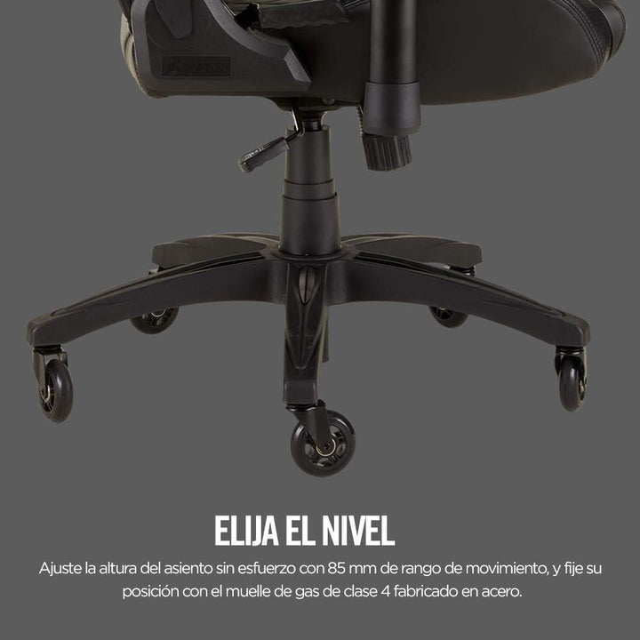 Silla Gamer Corsair T1 Race Diseño inspirado en las carreras – Cómodo exterior de polipiel – Construcción de acero – Apoyabrazos 4D - Achorao