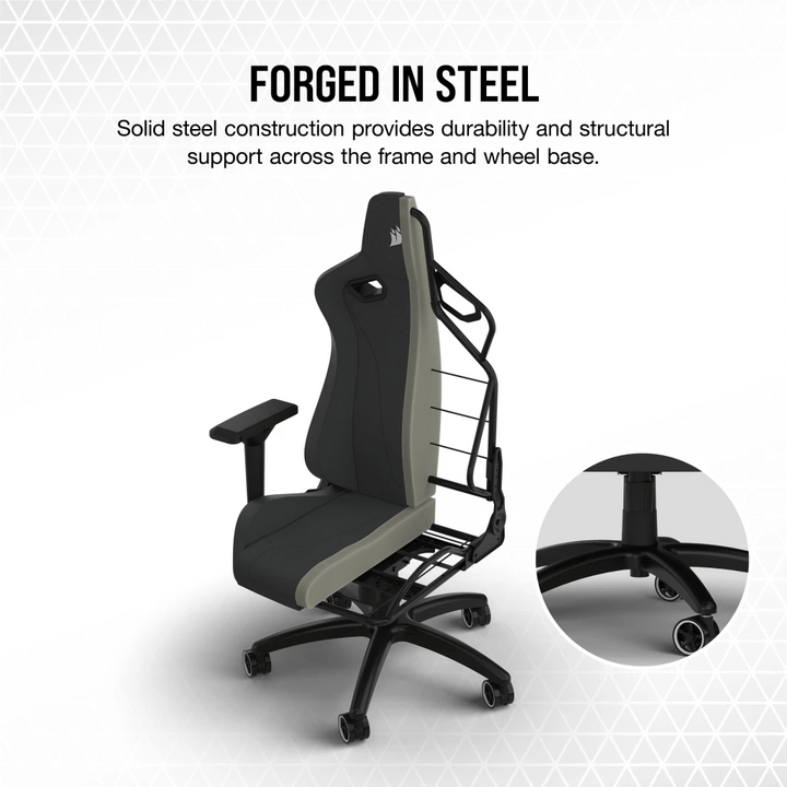 Silla Gamer Corsair TC200 con reposabrazos 4D, Material ( polipiel o textil) , Acero - Achorao